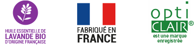 Opticlair : Fabriqué en France, Aux huiles essentielles de lavande officinale, Sans gaz, Recyclable